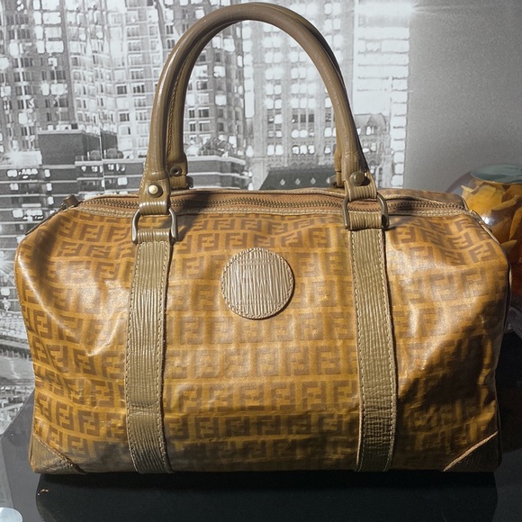 Authentic Fendi Zucca Monogram Boston Bag - Picture 5 of 17